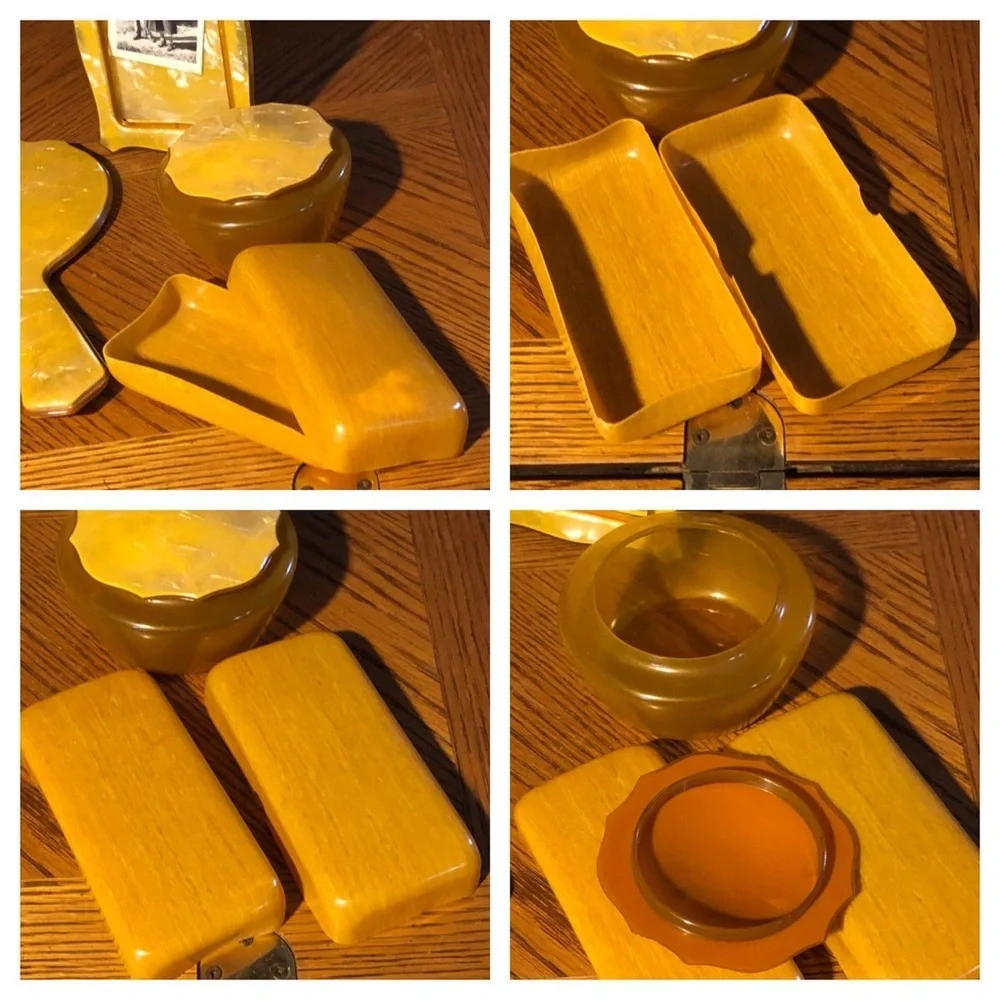 Vintage Celluloid Vanity Set